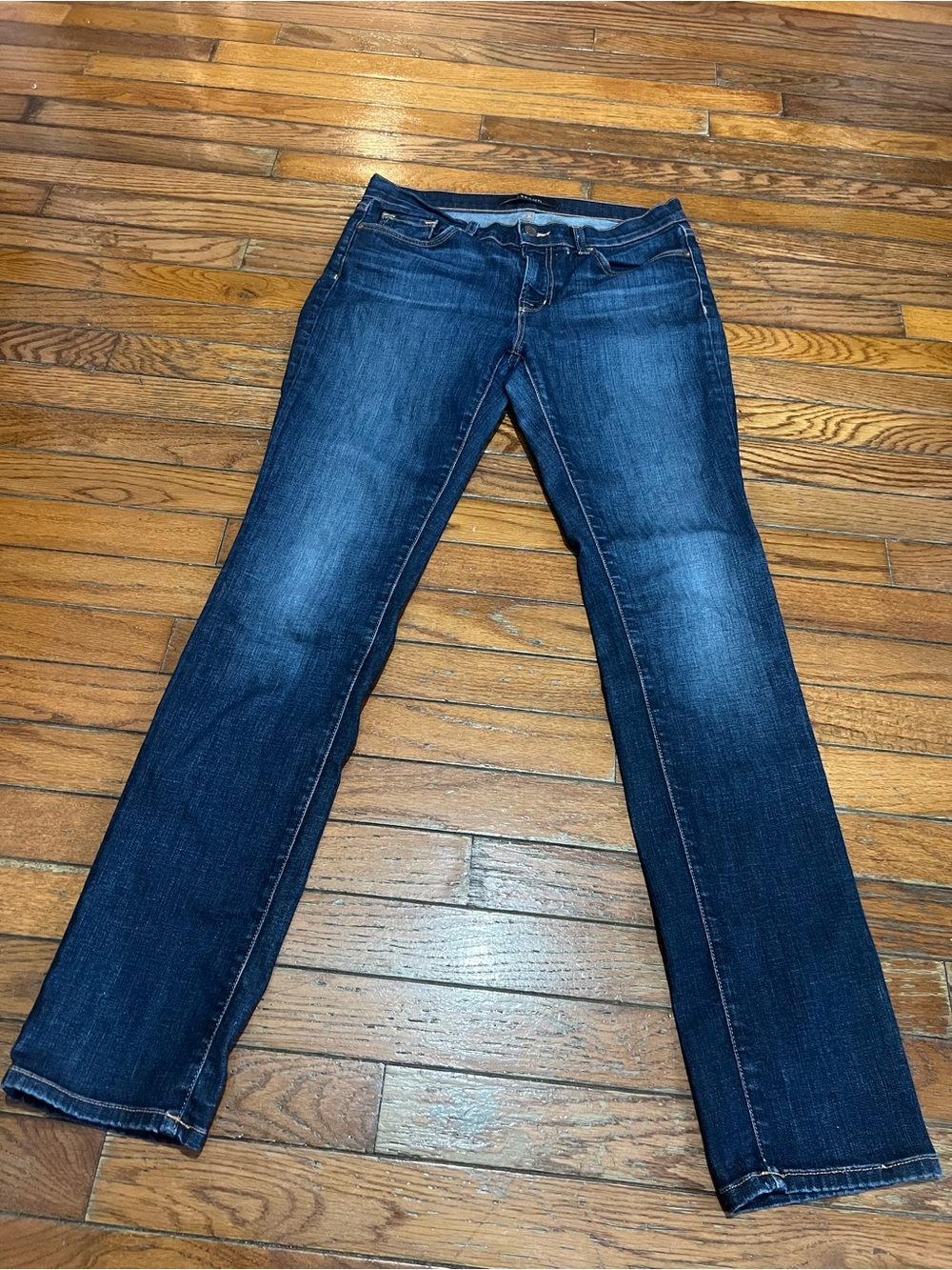J Brand Dark Blue Straight-Leg Jeans